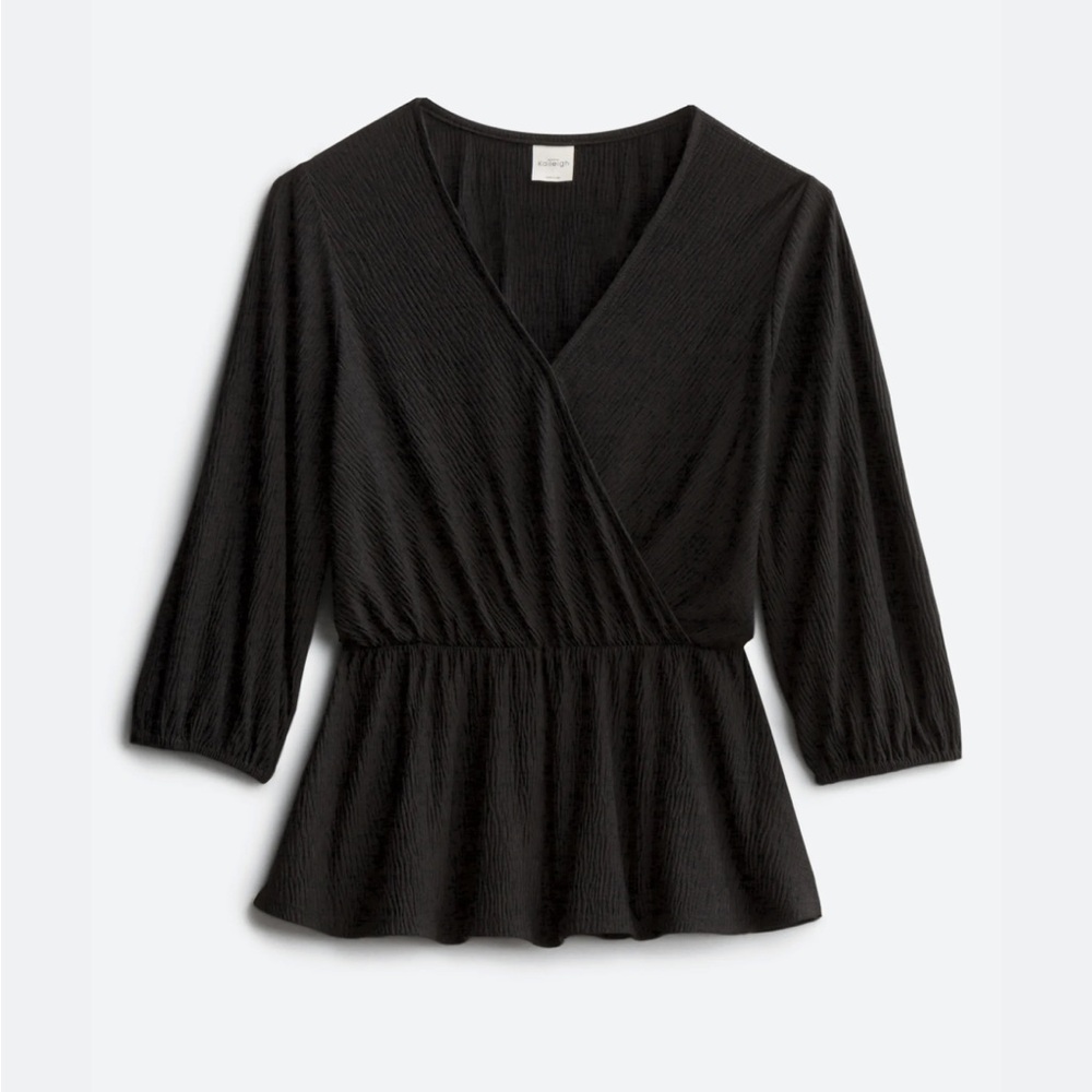 Elegant Black Wrap Top